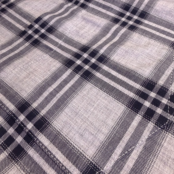 Marc Anthony Natural Stretch Plaid Button-Up Shirt – XL Slim Fit – Gray/Black - Picture 6 of 8